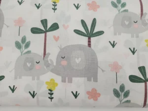 Tela para decoracion elefantes